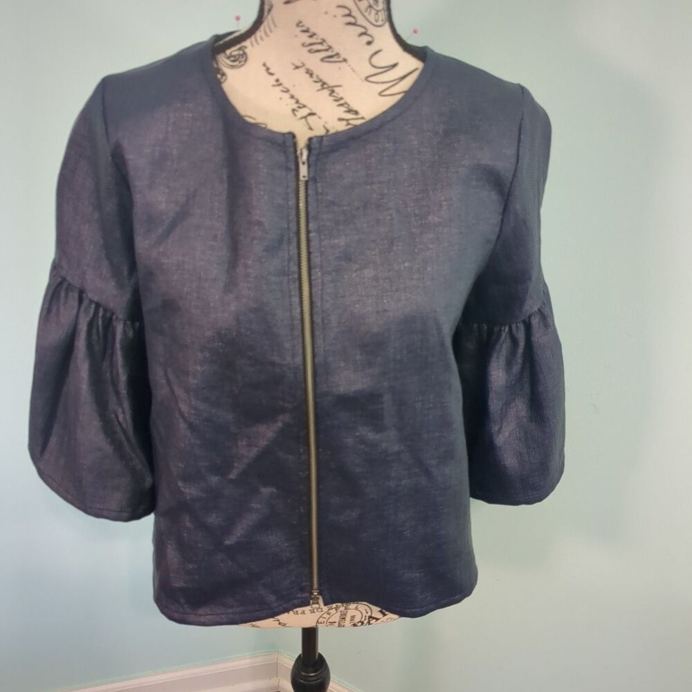 Bryn Walker Navy Raffia - Frida Jacket xxs